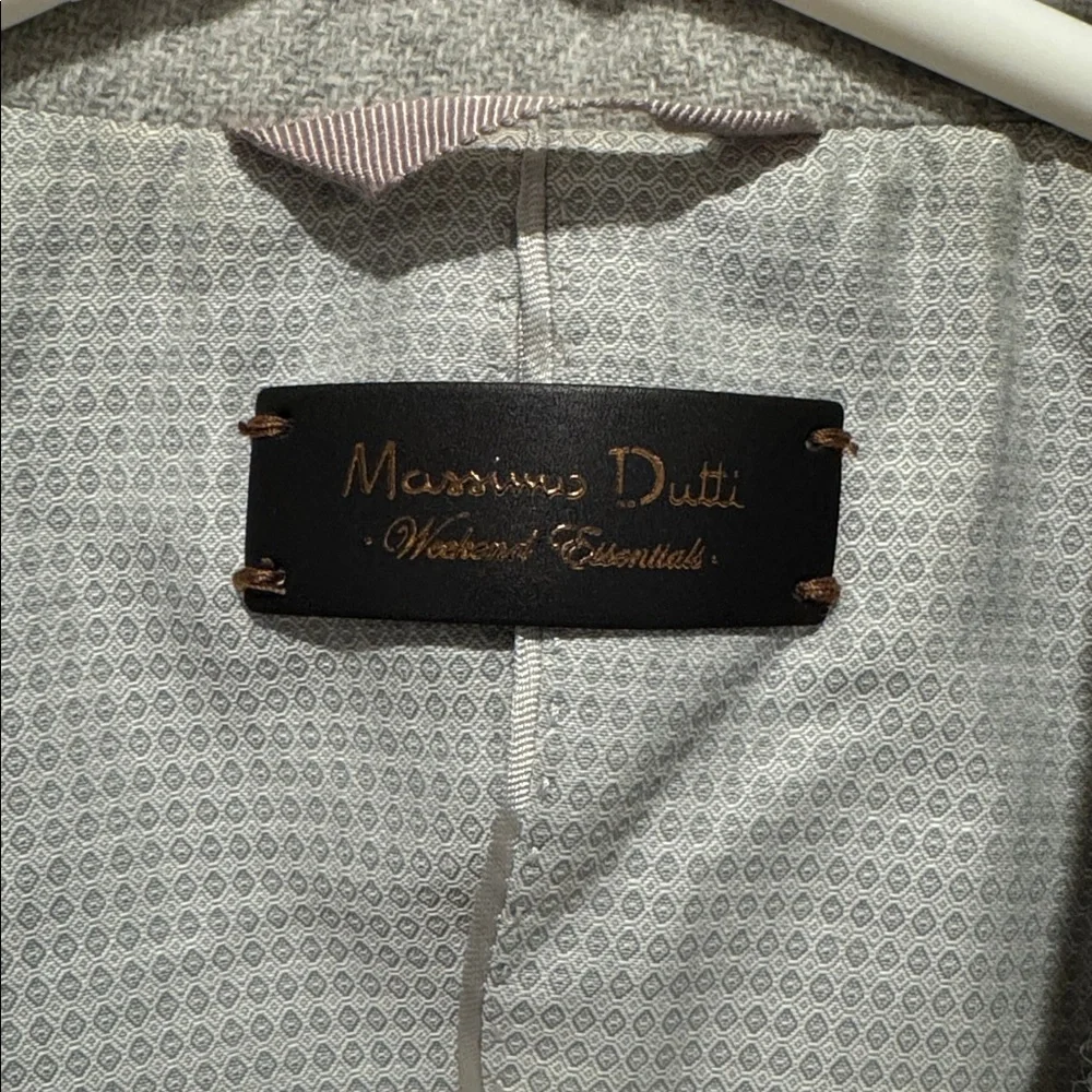 Massimo Dutti Light Gray Wool/Alpaca Blazer - Picture 2 of 7